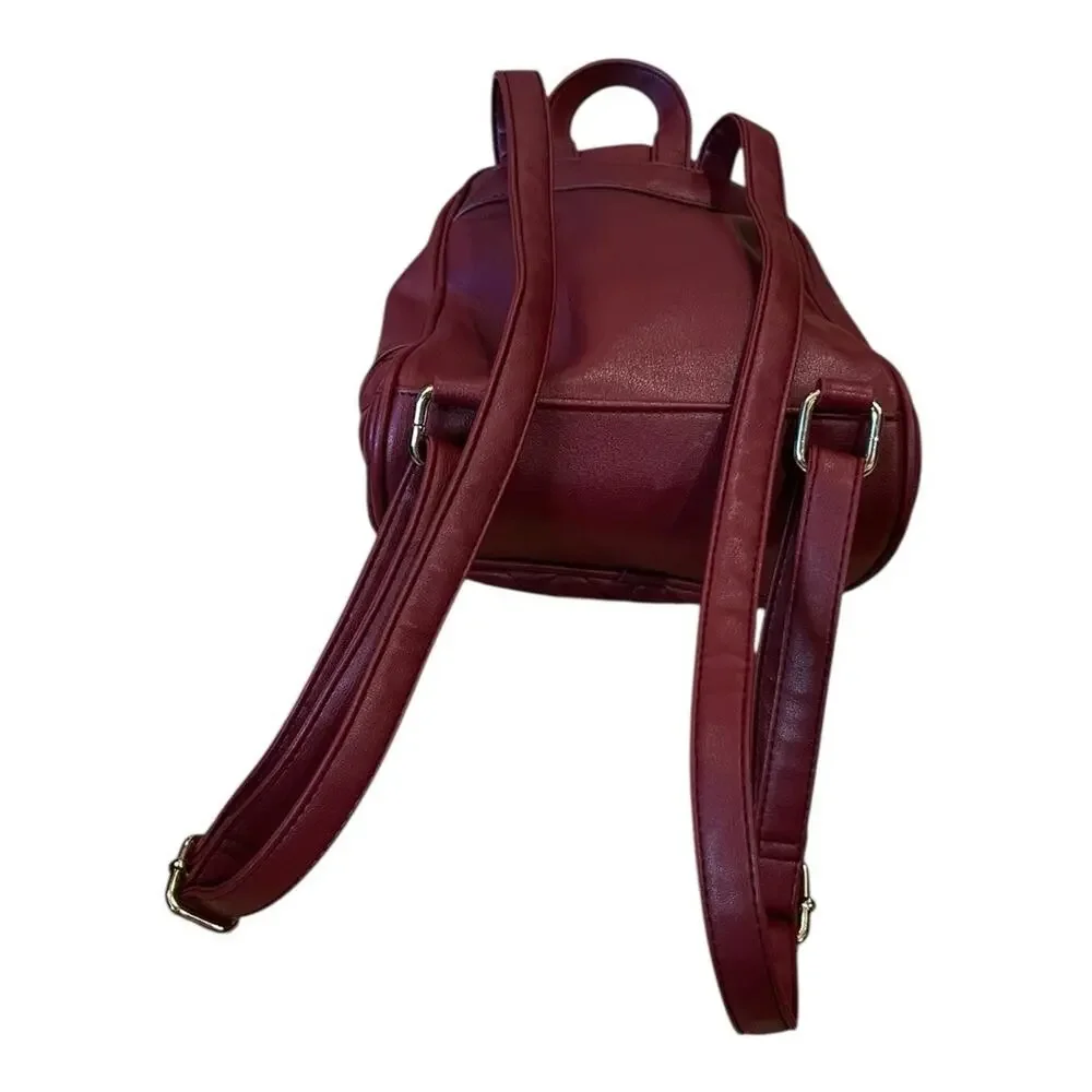 bebe burgundy faux
